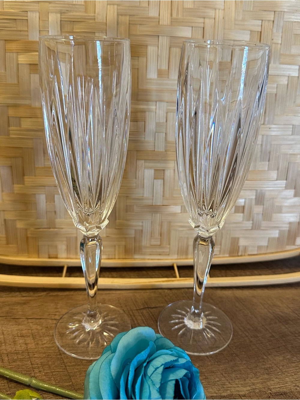 Cristal D'Arques Durand Champagne Flutes Glasses (Set Of 2)